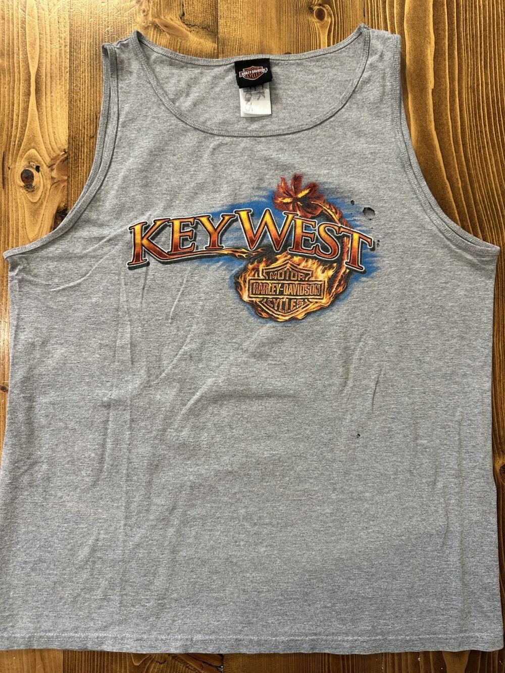 Harley Davidson Key West Florida Tank Top Sleeveless Biker Shirt Vintage Large